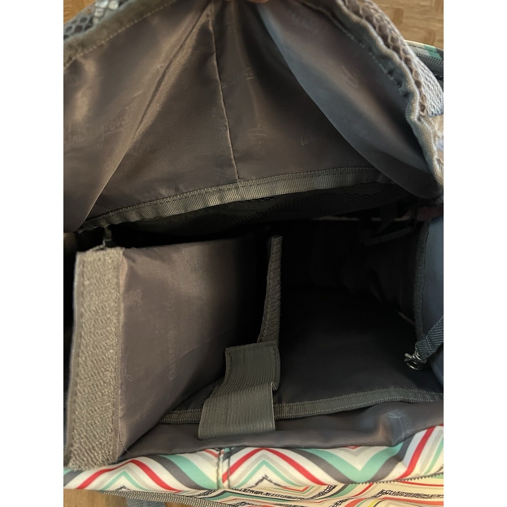 Thirty One 31 Party Punch‎ Backpack One Shoulder Chevron Laptop Storage - Picture 6 of 9